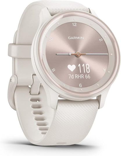 Garmin G010-N2566-01 Vivomove Sport 40mm Touchscreen Hybrid Health and Wellness Smartwatch, Ivory - Certified (Renewed)