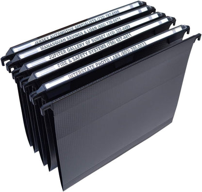 Ultimate Office MagniFile Hanging File Folders (Black, V-Base Letter, Set of 5)