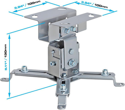 Cmple - Universal Solid Ceiling Projector Mount, Projector Bracket with Tilt and Adjustable Legs for LCD/DLP Projectors