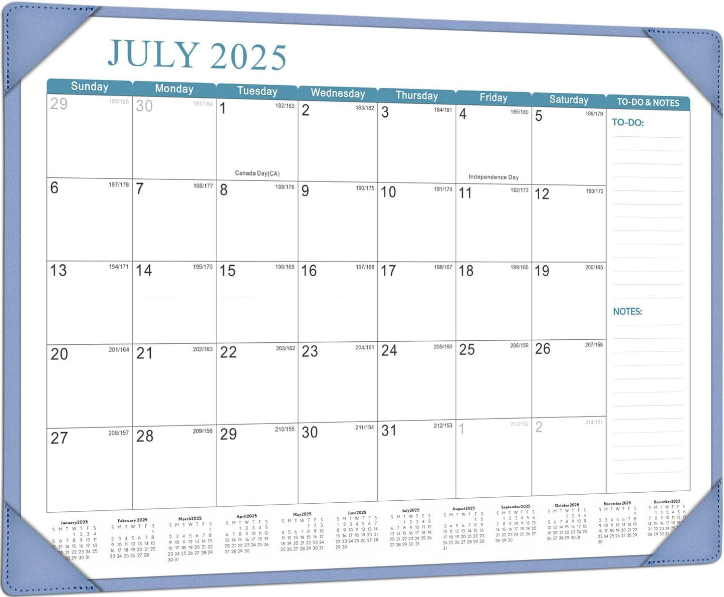 KOPEESY Desk Calendar 2025-2026, Academic Year Large Desk Calendar with Desktop Mat, 18 Months from July 2025 - December 2026, 22” x 17” Desktop Monthly Planner for Home or Office School