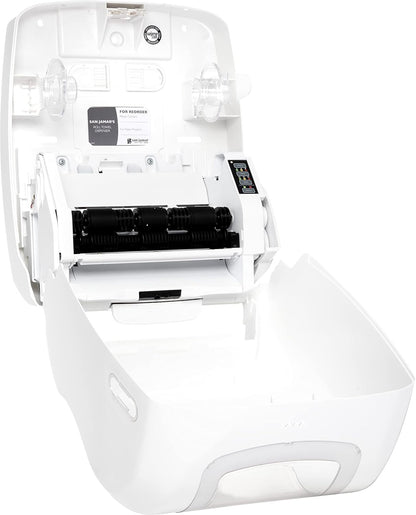 San Jamar Summit Paper Towel Dispenser Hybrid Dispenser for Bathroom, Kitchens, and Restaurants, Plastic, 10.25 x 16.75 x 13.25 Inches, White