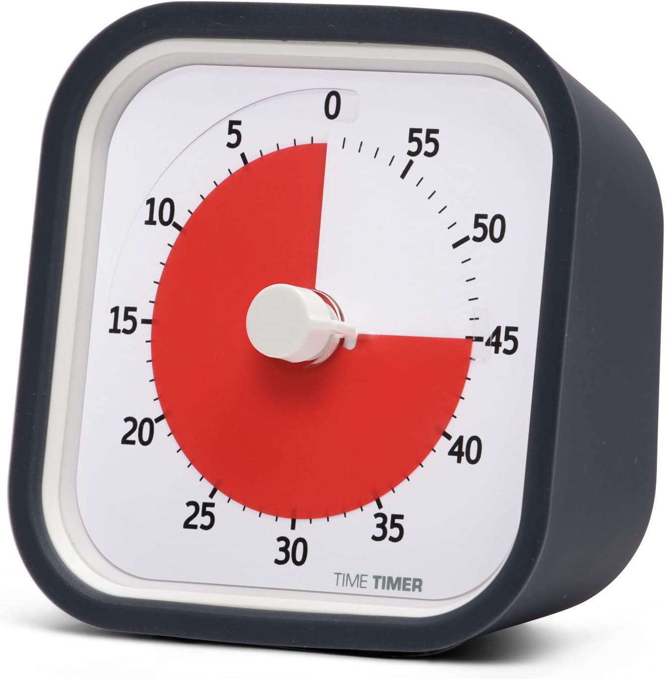 TIME TIMER MOD (Charcoal), A Visual Countdown 60 Minute Timer for Classrooms, Meetings, Kids and Adults Office and Homeschooling Tool with Silent Operation and Interchangeable Silicone Cover
