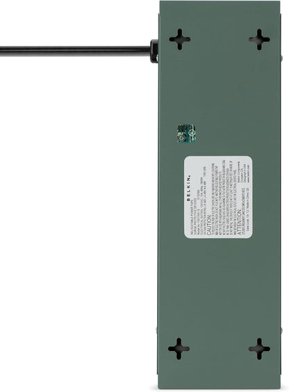 Belkin Power Strip Surge Protector - 10 AC Multiple Outlets, 15 ft Long Heavy-Duty Metal Extension Cord with Wall Mount Holes for Home, Office, Travel, Computer Desktop, Laptop & Phone Charging - 5PK