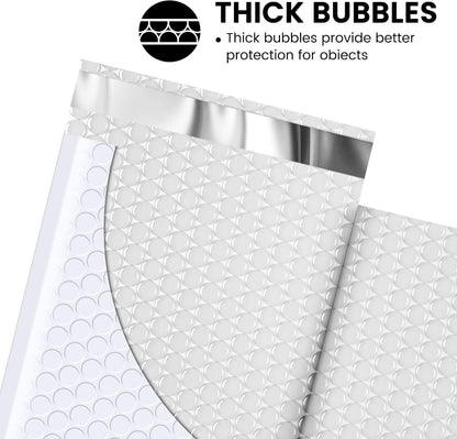 Fuxury Bubble Mailers 4x8" White Padded Envelopes 19200Pack Strong Adhesion Thick Padded Mailers for Small Business Mailing Small Items,Jewelry,Makeup