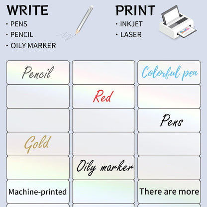 STARLIBOO Transparent Stickers Labels -1" x 2-5/8" Clear Address Labels Mailing Stickers for Laser/Inkjet Printer 8.5"×11"- 20 Sheet (Clear Holographic)