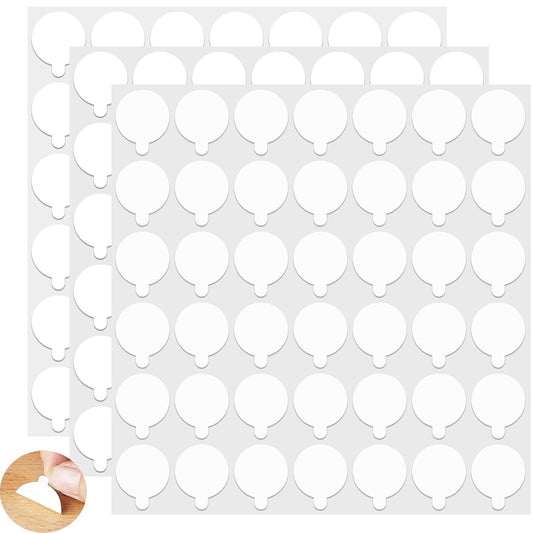 Double Sided Sticky Dots with Pull Tab, 0.79" Adhesive Sticky Tack Tape, Clear Museum Putty Sticky Glue for Wall Hanging, Crafts, Balloons, Poster, Decorations No Residue, 126 Dots