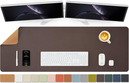 Large Cork Desk Mat - 47.2"x 17" Desk Pad for Office and Home - Ideal for Large Mouse Pad and Desk Mats on Top of Desks(Coffee)