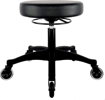 TAKE UR SEAT® 15" Table Height Adjustable Round Seat Stool Heavy Duty Built and Shipped Within 24 Hours, Spa, Medical, Lab, Black (Rubber Caster)
