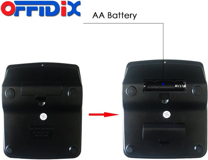 OFFDIX Office Desktop Calculator, Solar and Battery Dual Power Electronic Calculator Portable 12 Digit Large LCD Display Calculator