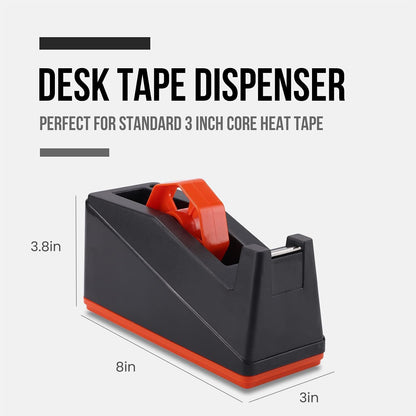 Lichamp Desktop Tape Dispenser Holder with Large 3 Inch Core for Masking, Heat Transfer, Painters, Freezer and Kitchen Tape, 0128BK