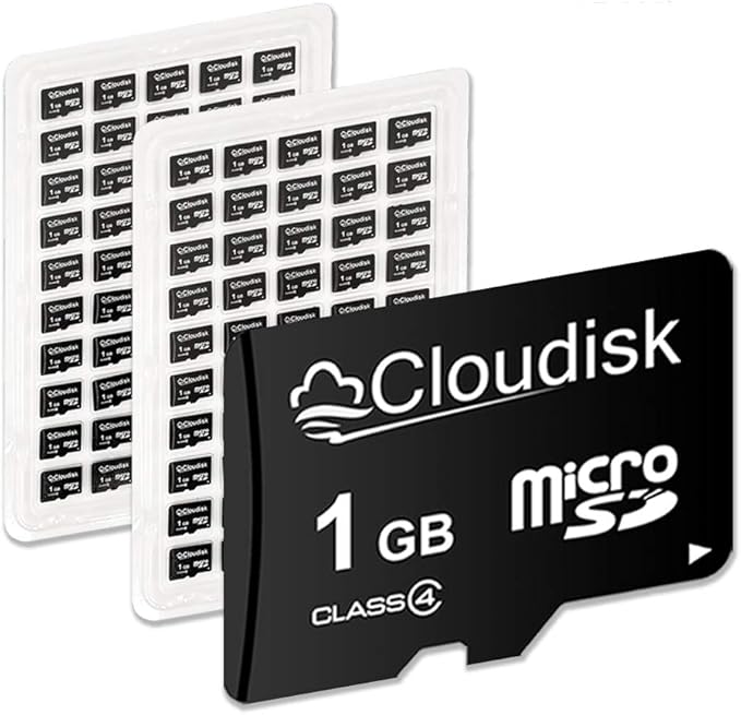 Pack of 100 Micro SD Card 1GB Flash Memory Card C4 (1GB)