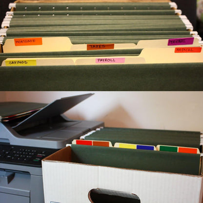 Royal Green Rectangular Color Coding Sticker Roll - Write On Labels for Folders & Organizing, 1.57" x 0.75" Stickers to Write On Name Tags for Office Supplies & Organization, 500-Pack (Red Velvet).