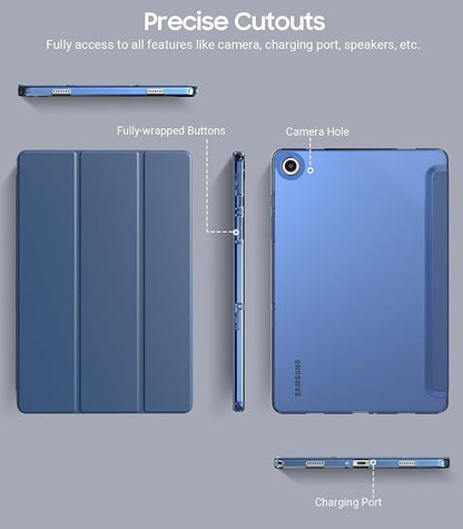 TiMOVO Case for Samsung Galaxy Tab A9+/A9 Plus 11" 2023, Slim Soft TPU Translucent Frosted Back Protective Cover for Galaxy Tab A9+ Tablet SM-X210/X216/X218, Auto Wake/Sleep, Navy Blue