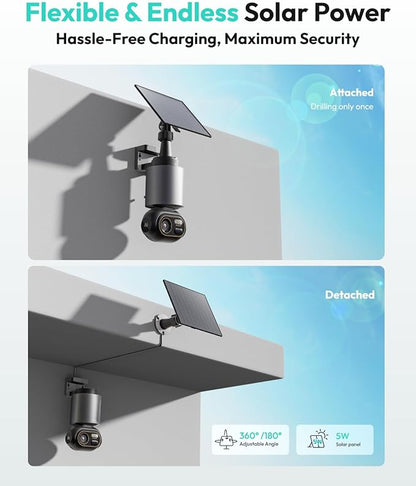 BOTSLAB Security Cameras Outdoor Wireless, Add-On Camera Must Be Connected to Base Station and Cannot Be Used Independently, 4K Security Camera,No Monthly Fee,Supports Up to 8 Cameras per Base Station
