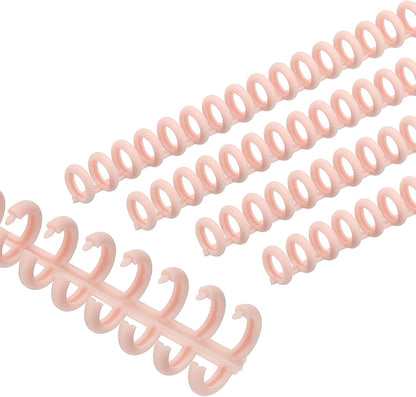 PATIKIL 8.5mm(0.3") Spiral Binder Ring,10 Pcs 30 Rings 25 Sheet Capacity Comb Binding Spines for Binding Paper Sheets Notebook Calendar Picture Album, Light Pink
