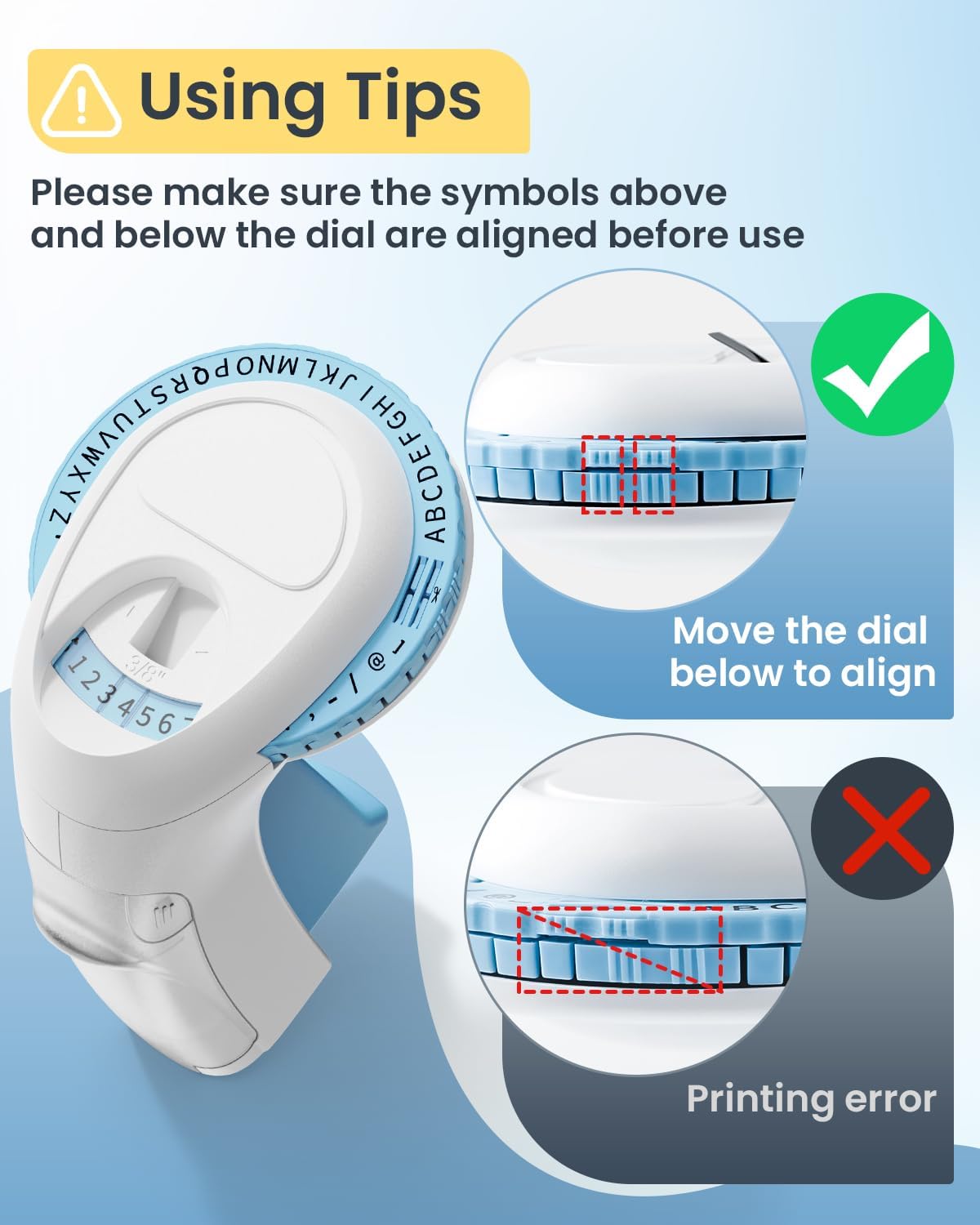 Label KINGDOM Embossed Label Maker, Omega S Blue Embossing Label Maker with 10pk Embossing Label Tape, Retro Labeler Old School Label Printer for Home Office School DIY