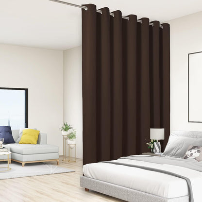 BONZER Extra Wide Room Divider Curtain Screen Partitions Total Privacy Wall Noise Reducing Blackout Curtains for Home Theatre, Storage, 108L x 150W Inch (9L x 12.5W ft), 1 Panel, Chocolate