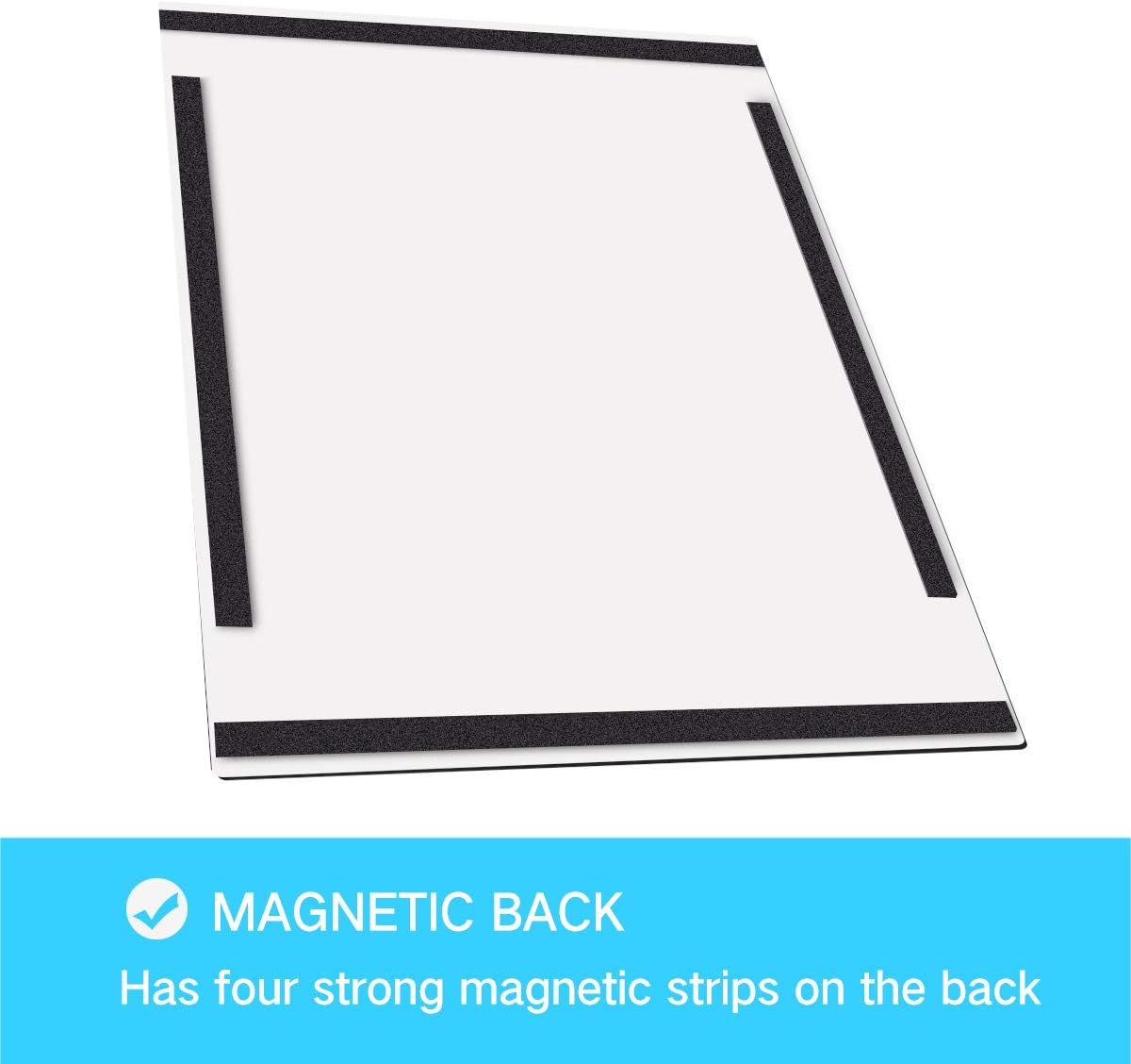 Document Sign Holder Pockets with Magnetic Back, Plastic Poster Picture Notice Display Frame for Fridge/Whiteboard/Chalkboard/Cabinet, 8.5 x 11.6 Inches, Black, 6 Pcs