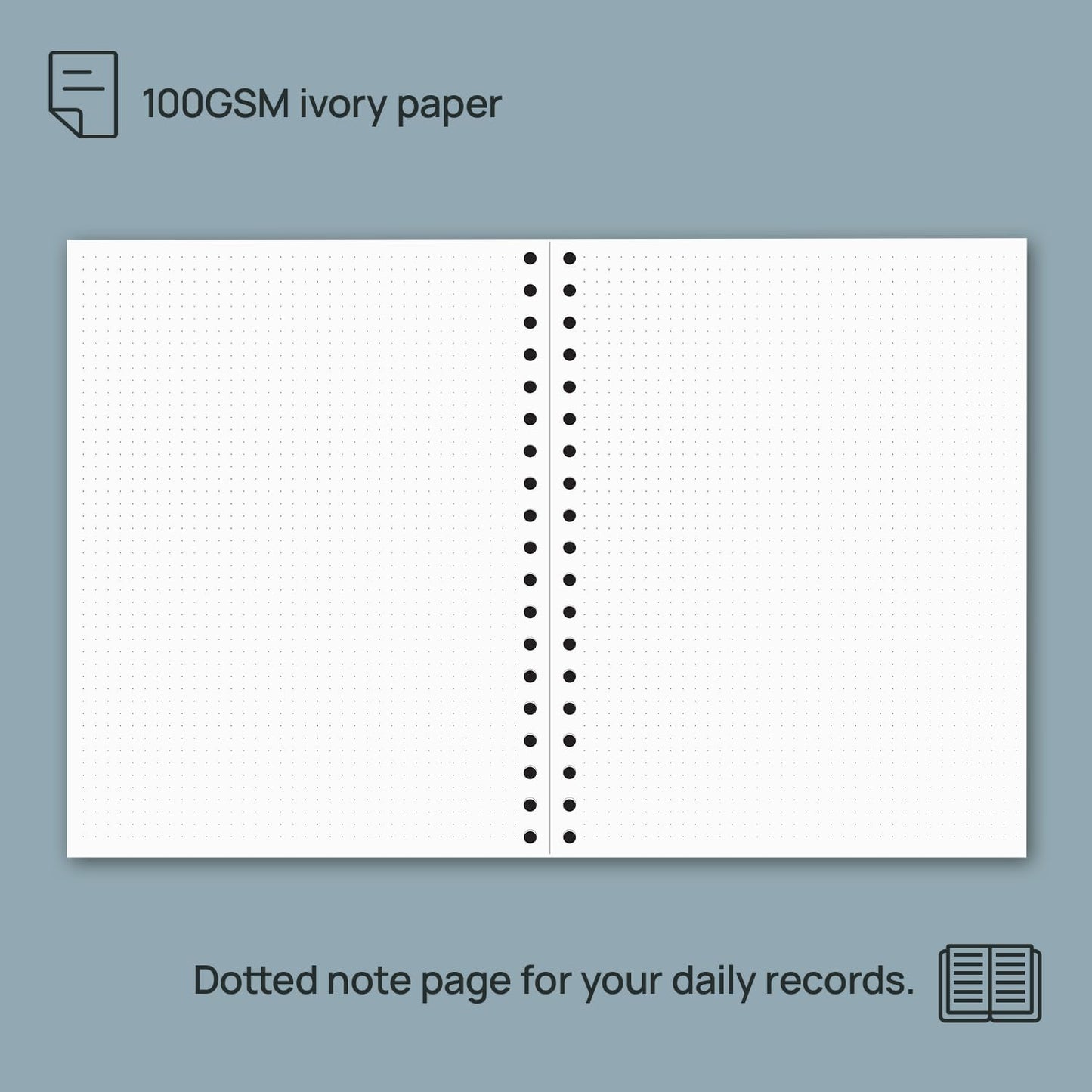 POPRUN Monthly Planner 2026-2027 Spiral Hardcover (8'' x 10''), 18 Months Calendar (Jan.2026-Jun.2027) - 2 Pages per Month with Dotted Note Pages, Sunday Start, Laminated Tab - Burgundy