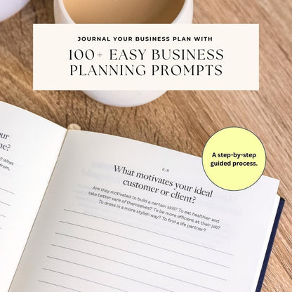 Start Your Business Today, The Guided Journal for Aspiring Entrepreneurs, Business Planner, Idea Notebook, Navy Blue, Hardcover, Undated, 220 pages, 5.75” x 8.75”