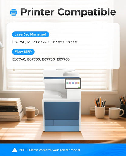 W9170MC W9171MC W9172MC W9173MC Toner Cartridge Set 4-Pack Compatible Replacement for HP Color Laserjet Managed E87750 MFP E87740 E87760 E87770 Flow MFP E87740 E87750 E87760 E87760 Printer Ink Copier