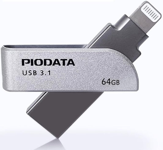 iXflash 64GB MFi Certified Lightning & USB Type A Flash Pen Drive for iPhone/iPad/Mac/PC External Storage Memory Photo Stick