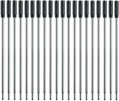MengRan 4.5'' Ballpoint Pen Refills, Medium Point Pen Refill -Black Ink Pen Refills.Pack of 20 (Black Ink)