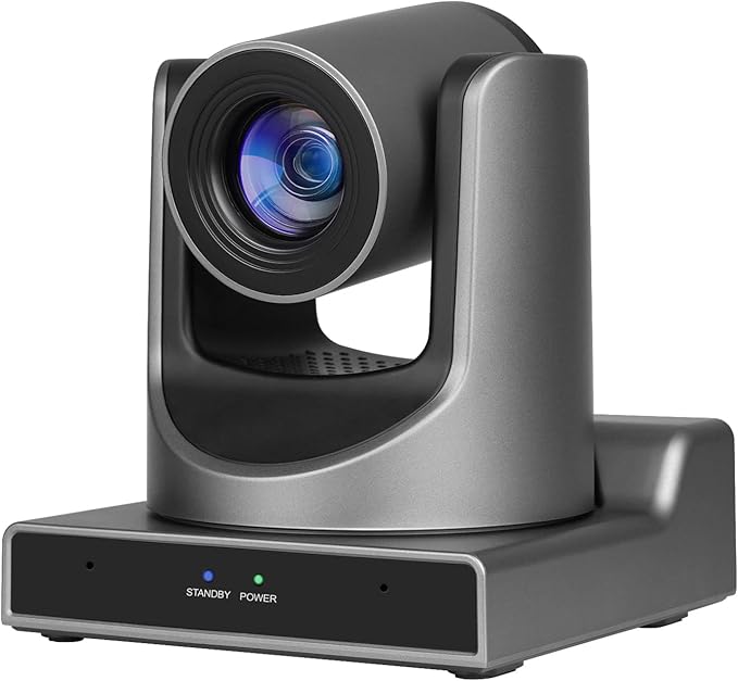 PTZ Camera, 20X HDMI PTZ Camera with Optical Zooming Video and POE with Network IP Live Streaming, Simultaneous 3G-SDI and USB Video Output, Ideal for Church, Conferences, Teaching
