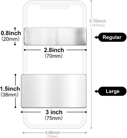 Stainless Steel Personalized Name Plate with Adhesive - Custom Plaque, Name Tag, Badge, Lable, Sign - Decorative Engraved Name Plates for Trophy, Award, Memorial