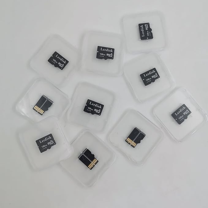 Factory Wholesale Micro SD Card 128MB (0.12GB) Pack of 10 in Bulk Low Capacity for MP3/Old Phones/Small Files Only -Not for Cameras/Dashcams/GB Devices
