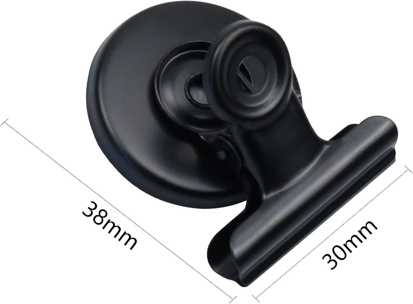 Grtard 40 Pack Magnetic Clips Heavy Duty, Black Magnet Clips for Fridge, Refrigerator Magnets, Strong Magnetic Clip, Scratch Free Magnets with Clip for Whiteboard, Refrigerator, Cruise, Locker