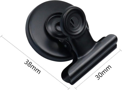 Grtard 40 Pack Magnetic Clips Heavy Duty, Black Magnet Clips for Fridge, Refrigerator Magnets, Strong Magnetic Clip, Scratch Free Magnets with Clip for Whiteboard, Refrigerator, Cruise, Locker