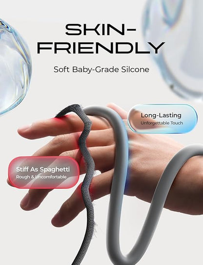 LISEN USB C Cable (6FT,100W) Soft Silicone USB C to USB C Fast Charging Cable, USBC to USBC for Switch 2 iPhone 16 Pro Max Charger Cord, Samsung Z Flip 7/S25, iPhone 15, MacBook Pro/Air, iPad