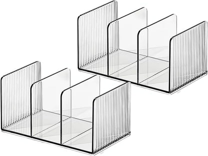 Acrylic Desk File Organizer,Office Desktop Binder File Folder Mail Organizer,Handbag Purse Book record Magazine Holder (2 Pack)