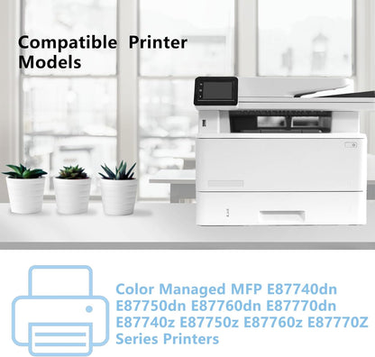 W9170MC W9171MC W9172MC W9173MC Toner Cartridge Compatible with Color Managed MFP E87740dn E87750dn E87760dn E87770dn E87740z E87750z E87760z E87770Z Printers (4-Pack, Black/Cyan/Magenta/Yellow)