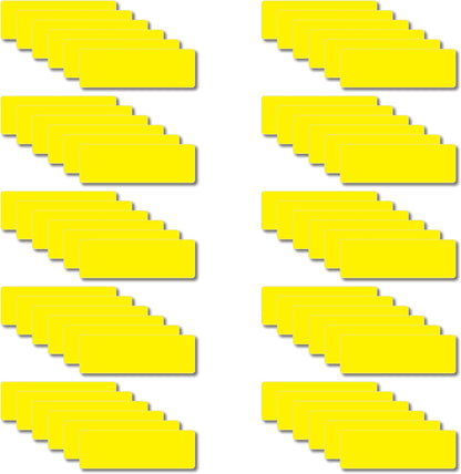 Magnetic Dry Erase Magnets Labels 3x1 inches, Reusable Name Tags, Organizing Schedules in Office/Classroom. Work on Fridge/White Board (Yellow 60Pcs)