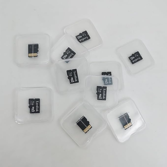Factory Wholesale Micro SD Card 1GB Pack of 10 in Bulk MicroSD with SD Adapter Produced by Authorized Licencee(1GB)
