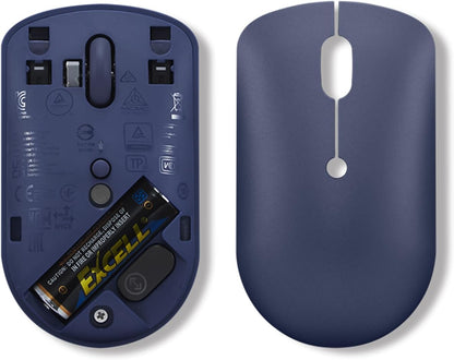 Lenovo 540 Wireless Computer Mouse for PC, Laptop, Computer with Windows or Chrome OS - 2.4 GHz USB-C Wireless Pairing Receiver - Compact Size - 18-Months Battery Life - Ambidextrous -Abyss Blue