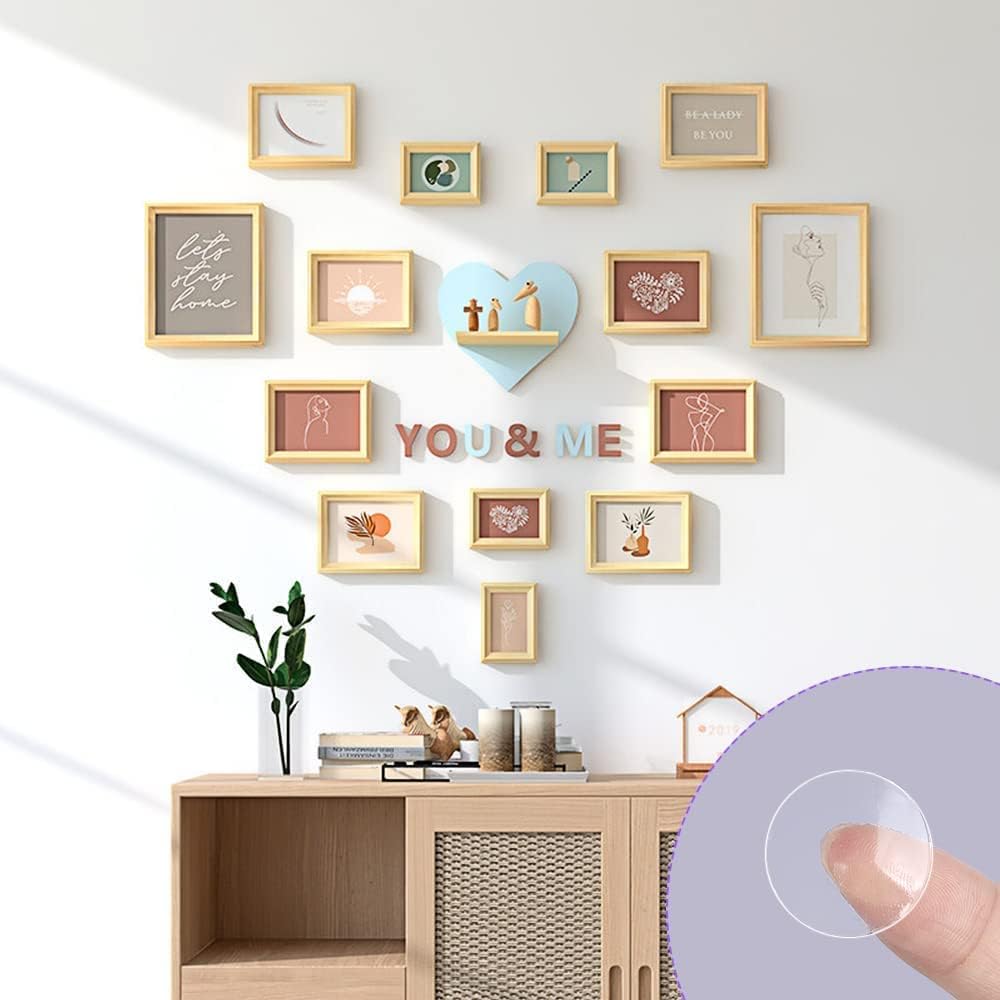 20mm Double Sided Sticky Dots Removable Adhesive Putty No Traces Clear Sticky Tack Waterproof Stickers for Wall Metal Glass Ceramic Wood (280PCS)