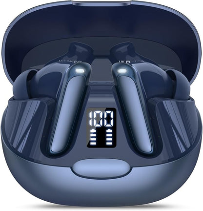 AI Language Translation Earbuds, 3-in-1 Translator Earbuds Real Time with 7 Translation Modes, with Audio and Video Call, 164 Language Bluetooth 5.3 Headphones Translating Device, Dark Blue