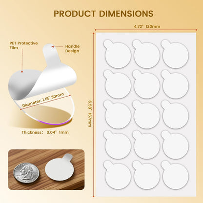 150Pcs Double Sided Adhesive Dots, Removable Clear Dots Sticky Tack, Waterproof No Trace Dots Adhesive Putty for Wall Hanging Crafts, Balloons Party Decorations Poster Picture Festival Decoration 30mm