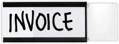 SmartSign Magnetic 'C' Channel Card Holders for Metal Racks and Shelves | 1" x 2" Pack of 25