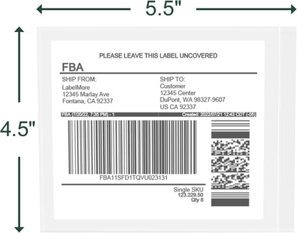 Clear Adhesive Top Loading Packing List Pouches 4.5'' X 5.5'', Shipping Label Sleeves, Packing Slip Envelopes (200 Bags)