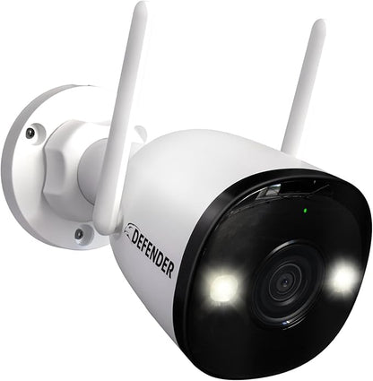 Defender AI Powered 4K Guard Pro 8MP WiFi 6/Bluetooth, Plug-in Power Wireless Security Camera Outdoor - Camera for Home Security with Smart AI Human Detection, Two-Way Talk, Works w/Guard App