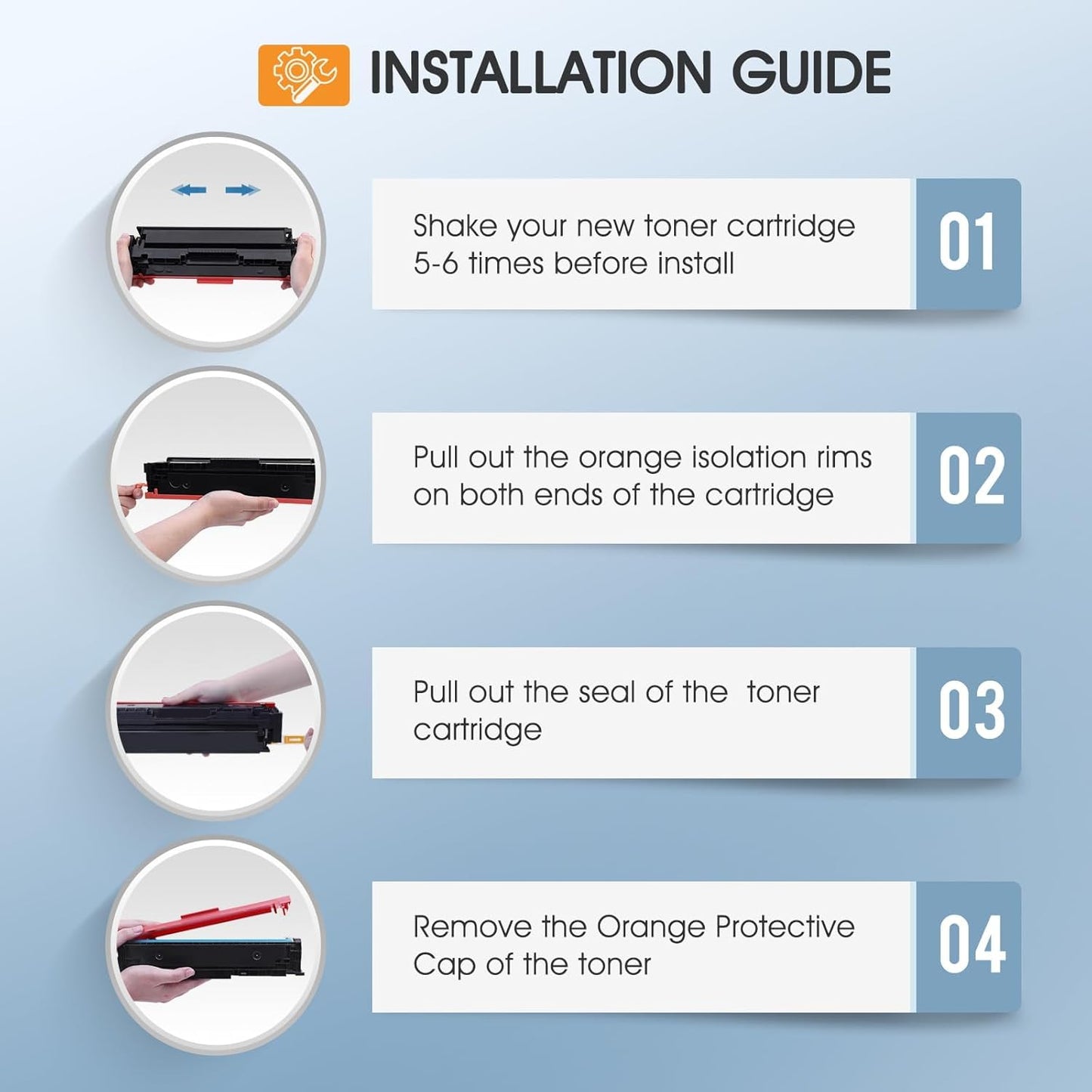 206X 206A Toner Cartridges 4 Pack High Yield M283fdw M255dw Set Compatible Replacement for HP 206X 206A Color Laserjet Pro MFP M283cdw M283 M255 Printer Ink (with Chip) (Black Cyan Yellow Magenta)