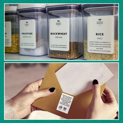 Phomemo 3 Rolls M110/M220/M110/M108/M250/M120/M150/M260/M221/M200 Thermal Label Paper 1.57'' x 2.36'' (40x60mm), Square Self-Adhesive Barcode&Address Label,130 Pcs/Roll, Black on White