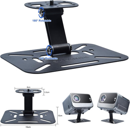 Projector Stand Table, Desktop Foldable Stand, Projector Ceiling Mount, Easy Setup with 180-Degree Adjustment, Compatible with Most Projectors for Home,Outdoor,Office