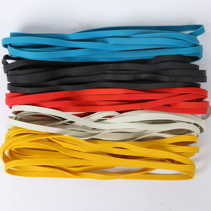 ﻿AMUU Rubber Bands Trash Can rubber bands 50 Pack 8inch Big Large Garbage Can Rubber Bands Elastic Rubber Bands for Office Supplies File Folders Box Books gifts Notebook 5 Colors