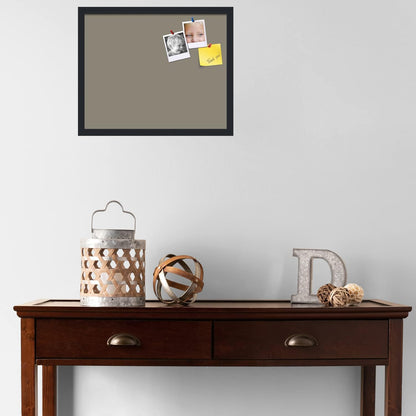 PinPix 21x17 Inch Cork Bulletin Board. This Decorative Framed Pin Board Comes with Pewter Design and a Satin Black Frame. Ideal for Home Office Decor or Message Board (PinPix-1812)