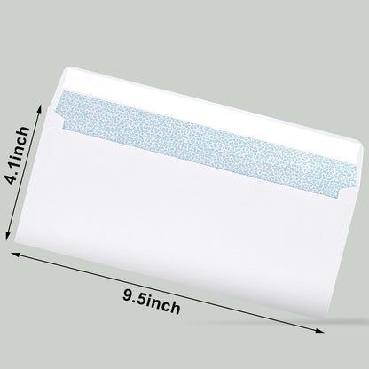 Joyberg 72 Packs #10 Envelopes, Business Envelopes, Envelopes Self Seal, Security Envelopes, Peel and Seal Closure, Size 4-1/8 X 9-1/2 Inches, White, 26LB